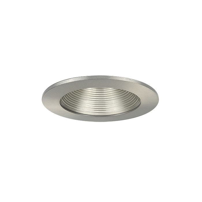 4" LED recessed lighting satin nickel baffle trim retrofit kit