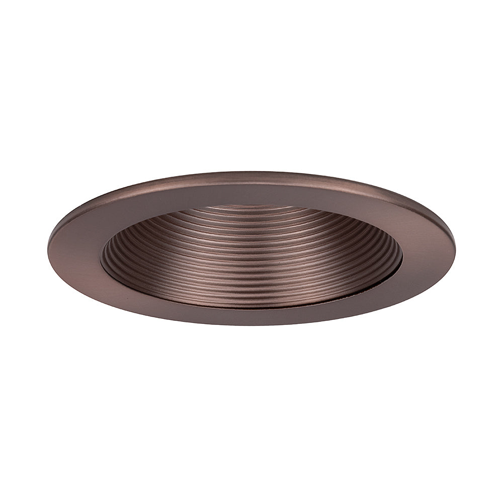 TLS1401-LED-BZ-BZ 4" LED recessed lighting bronze stepped baffle trim retrofit kit