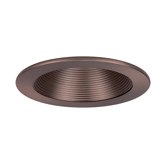 TLS1401-LED-BZ-BZ 4" LED recessed lighting bronze stepped baffle trim retrofit kit