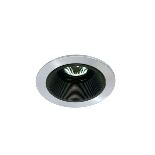 4" LED recessed lighting black baffle Satin Nickel trim retrofit kit