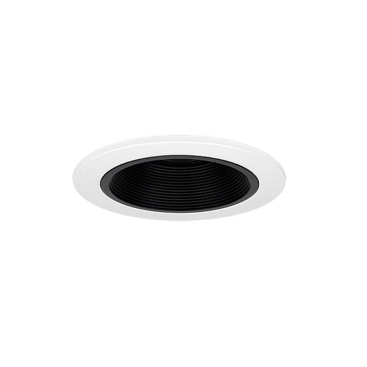 4" LED recessed lighting black baffle white trim retrofit kit