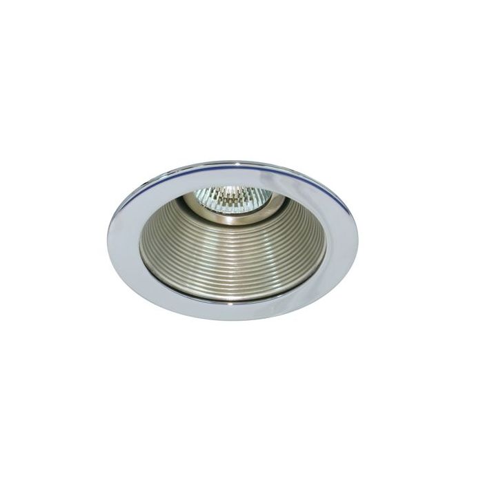 4" LED recessed lighting satin nickel baffle chrome trim retrofit kit
