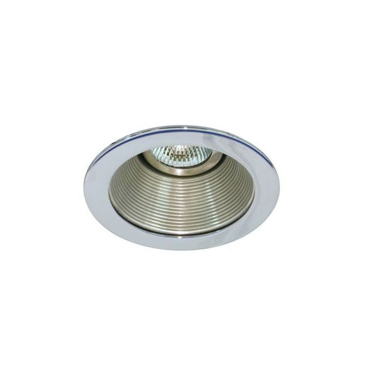4" LED recessed lighting satin nickel baffle chrome trim retrofit kit