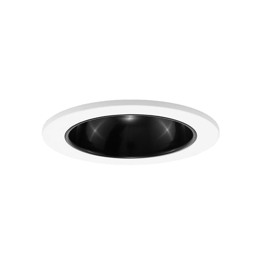 TLS1402-LED-MB-WH 4" LED recessed lighting black reflector white trim retrofit kit