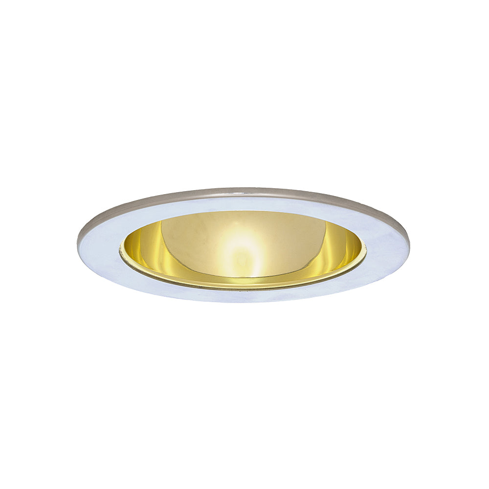 TLS1402-LED-RG-CH 4" LED recessed lighting gold reflector chrome trim retrofit kit