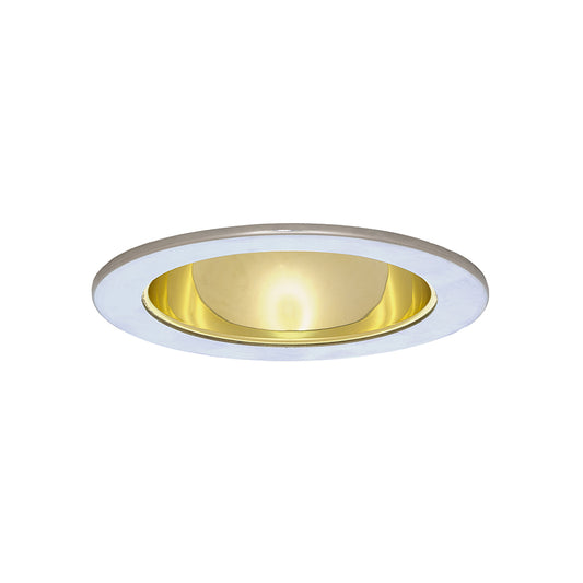 TLS1402-LED-RG-CH 4" LED recessed lighting gold reflector chrome trim retrofit kit