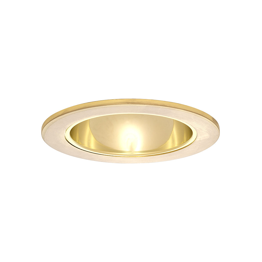 TLS1402-LED-RG-PB 4" LED recessed lighting gold reflector polished brass trim retrofit kit