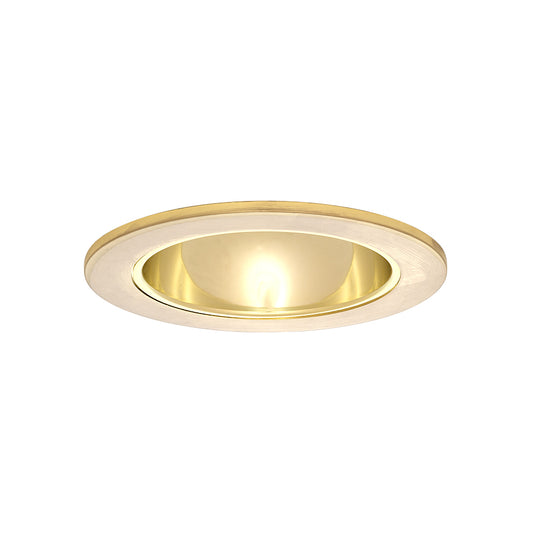 TLS1402-LED-RG-PB 4" LED recessed lighting gold reflector polished brass trim retrofit kit